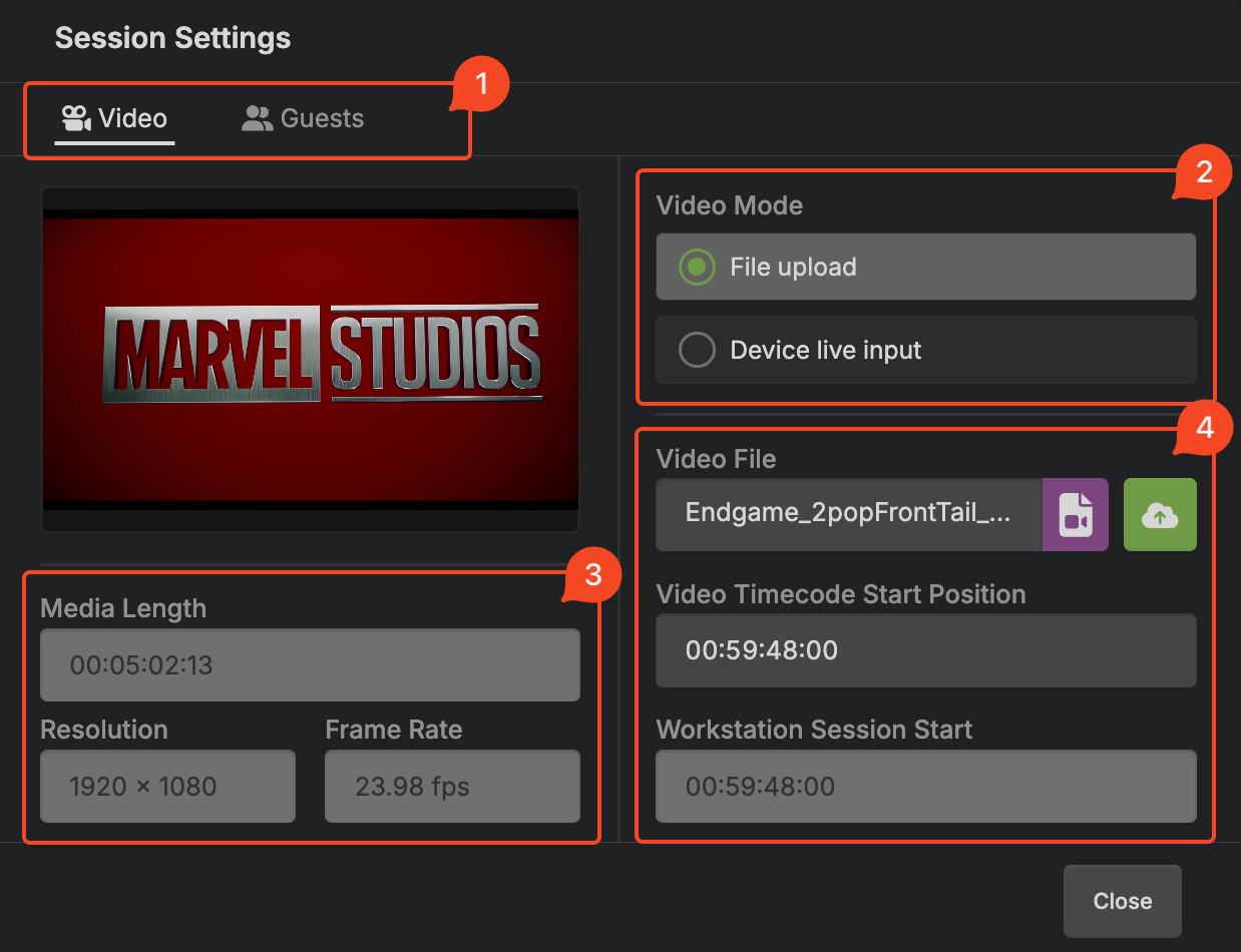 Session Settings